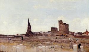 Jean-Baptiste-Camille Corot Werk - La Rochelle-Steinbruch in der Nähe der Hafeneinfahrt