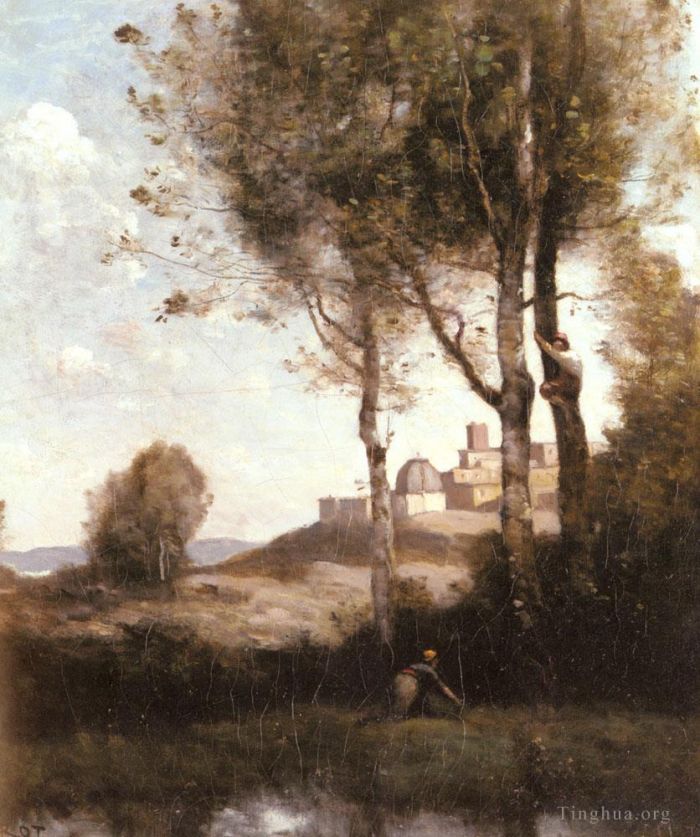 Jean-Baptiste-Camille Corot Ölgemälde - Les Denicheurs Toscans
