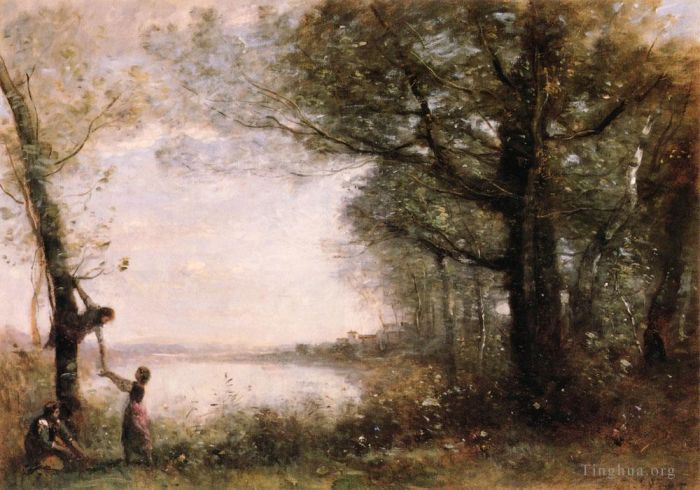 Jean-Baptiste-Camille Corot Ölgemälde - Les Petits Denicheurs