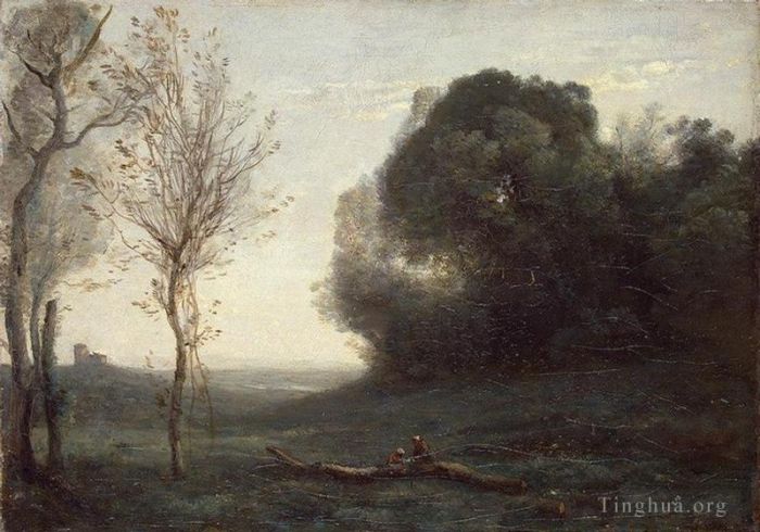 Jean-Baptiste-Camille Corot Ölgemälde - Morgen
