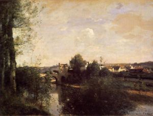 Jean-Baptiste-Camille Corot Werk - Alte Brücke in Limay an der Seine