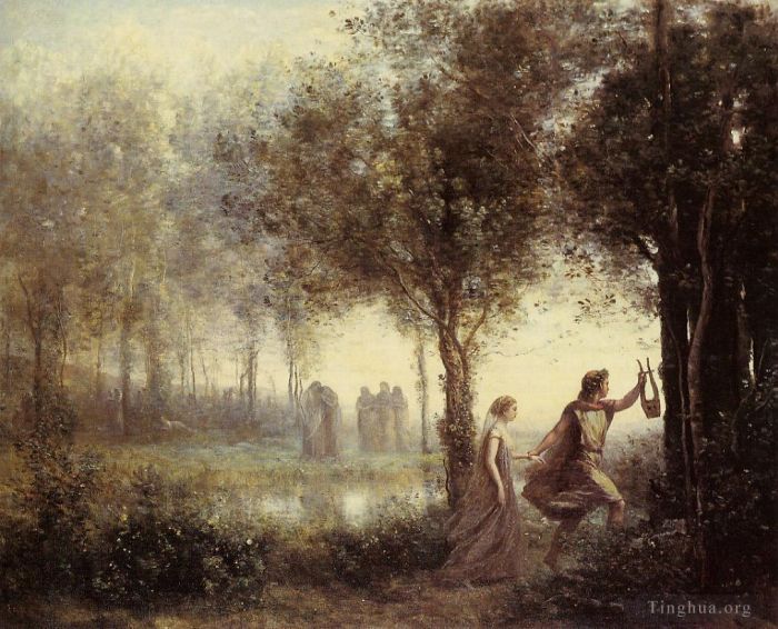 Jean-Baptiste-Camille Corot Ölgemälde - Orpheus führt Eurydike aus der Unterwelt