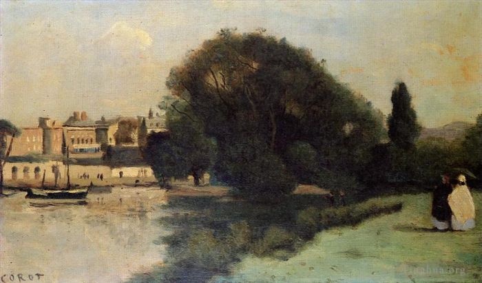 Jean-Baptiste-Camille Corot Ölgemälde - Richmond in der Nähe von London