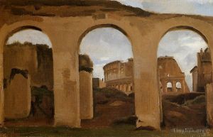 Jean-Baptiste-Camille Corot Werk - Rom Das Kolosseum, gesehen durch die Bögen der Konstantinsbasilika