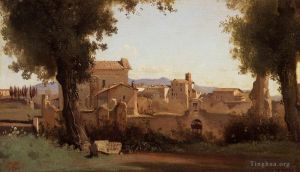 Jean-Baptiste-Camille Corot Werk - Blick auf Rom von den Farnese-Gärten am Morgen