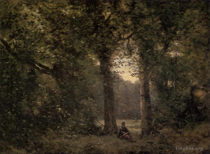 Jean-Baptiste-Camille Corot Ölgemälde - Souvenir von Ville d'Avray
