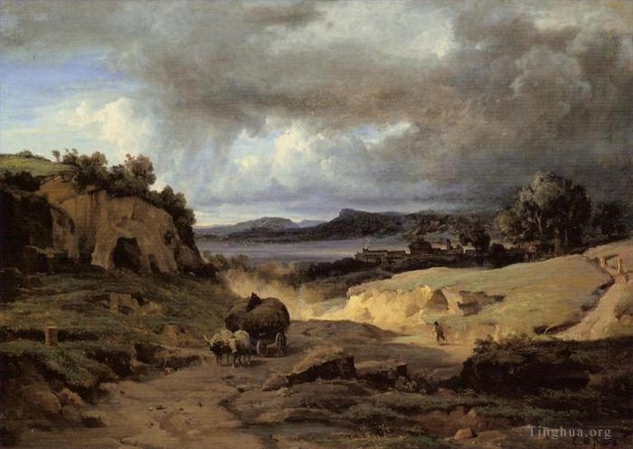 Jean-Baptiste-Camille Corot Ölgemälde - Die römische Campagna, auch La Cervara genannt