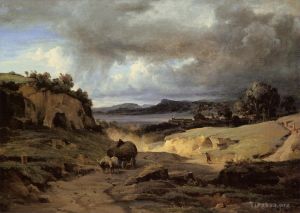 Jean-Baptiste-Camille Corot Werk - Die römische Campagna, auch La Cervara genannt