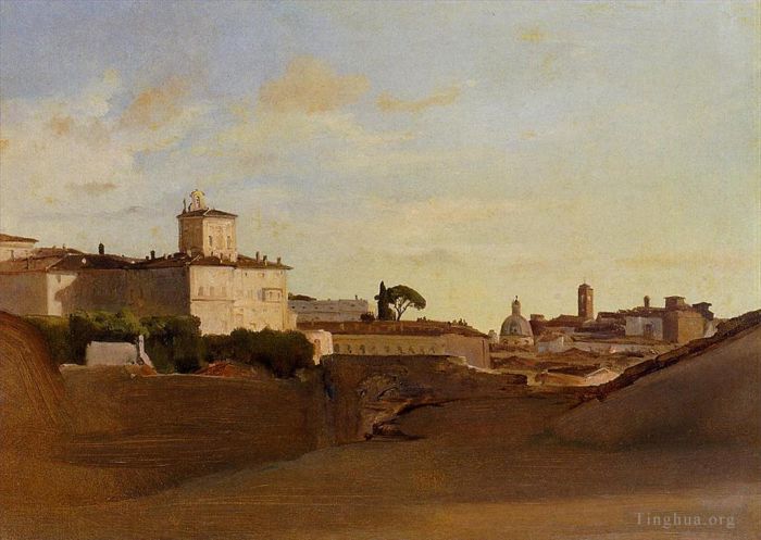 Jean-Baptiste-Camille Corot Ölgemälde - Ansicht von Pincio Italien