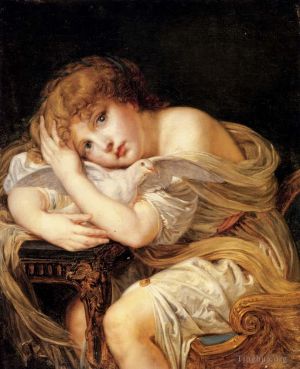 Jean-Baptiste Greuze Werk - La Jeune Fille A La Colombe