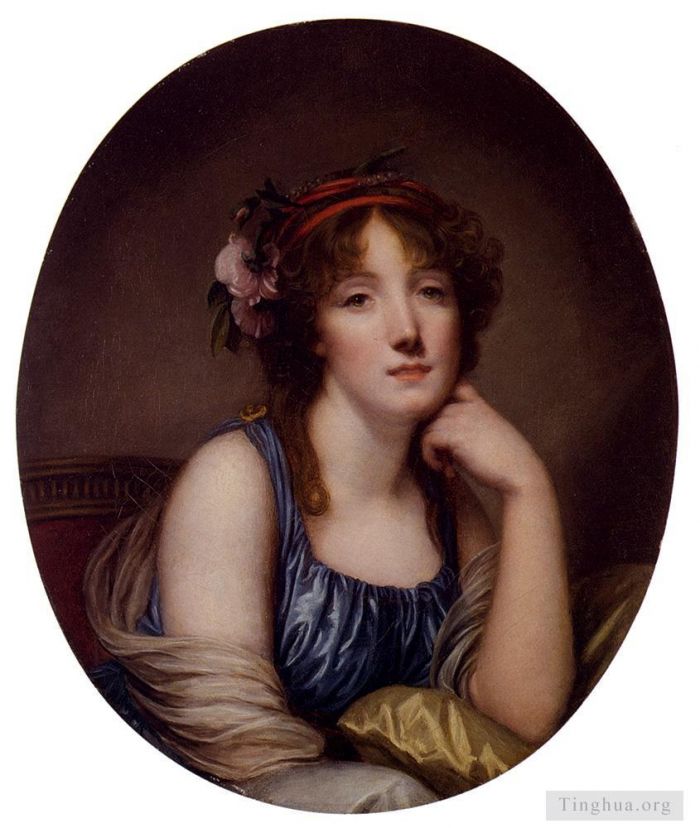 Jean-Baptiste Greuze Ölgemälde - Porträt einer jungen Frau, die angeblich die Tochter des Künstlers ist