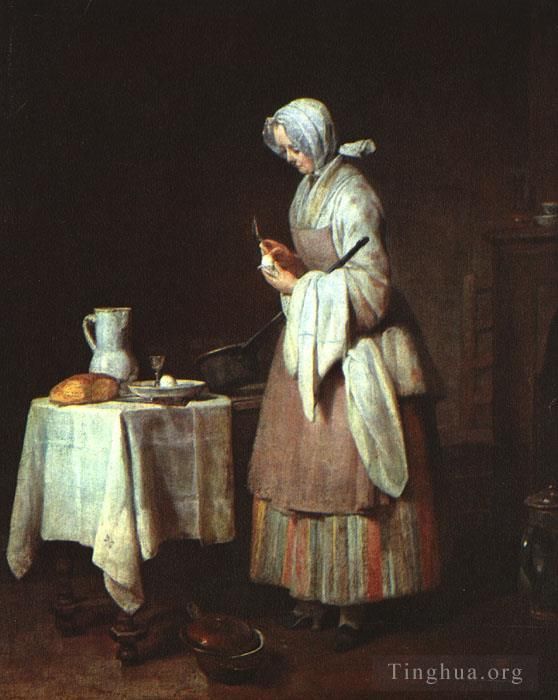 Jean-Baptiste-Simeon Chardin Ölgemälde - Die aufmerksame Krankenschwester