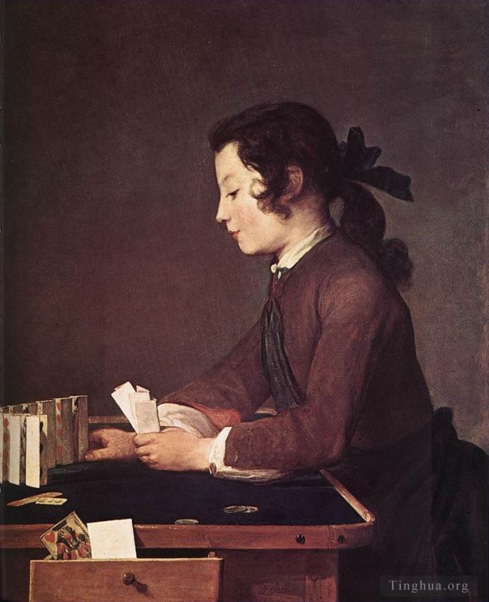 Jean-Baptiste-Simeon Chardin Ölgemälde - Das Kartenhaus II