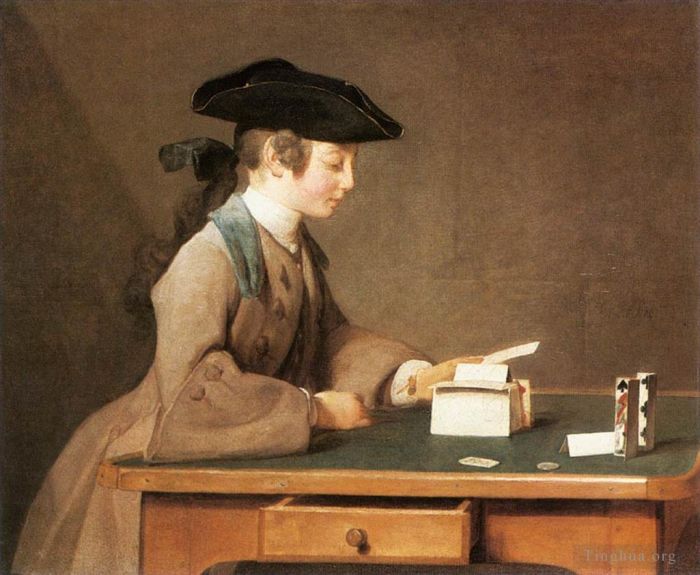 Jean-Baptiste-Simeon Chardin Ölgemälde - Das Kartenhaus