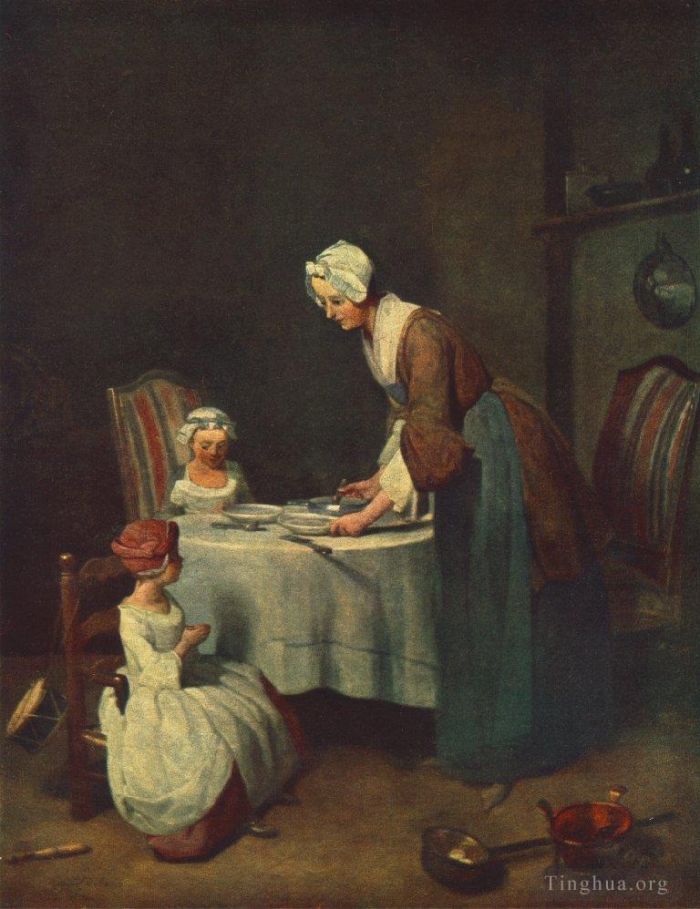 Jean-Baptiste-Simeon Chardin Ölgemälde - Das Gebet vor mir