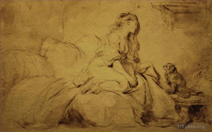 Jean-Baptiste-Simeon Chardin Andere Malerei - Oh, wenn er mir nur genauso treu wäre
