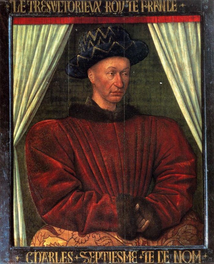 Jehan Fouquet Ölgemälde - Karl VII., König von Frankreich