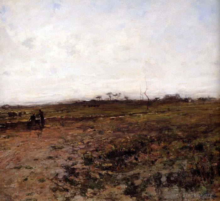 Jean-Francois Millet Ölgemälde - Landschaft mit zwei Bäuerinnen