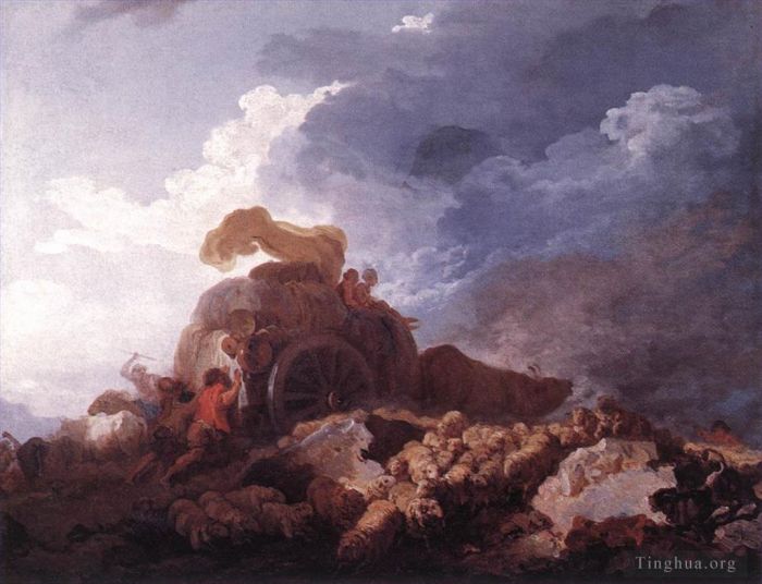 Jean-Honore Fragonard Ölgemälde - Der Sturm