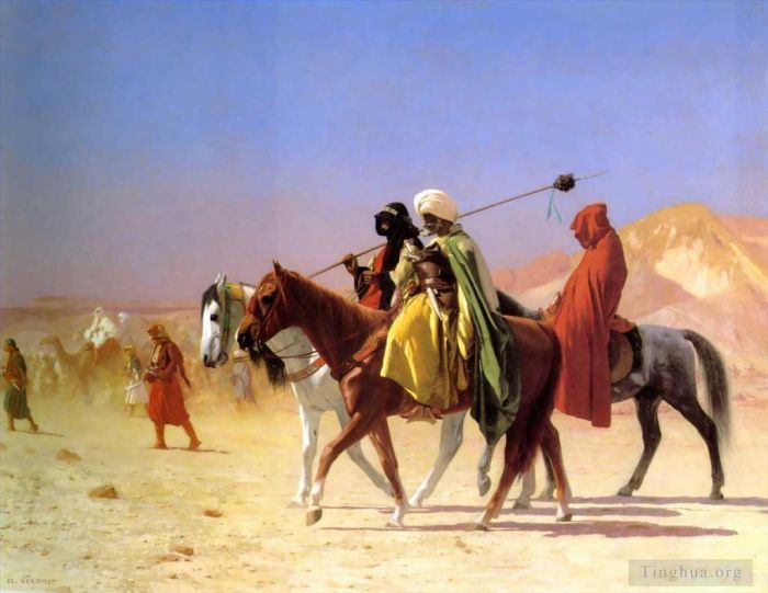Jean-Leon Gerome Ölgemälde - Araber durchqueren die Wüste
