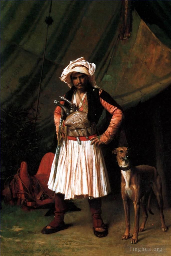 Jean-Leon Gerome Ölgemälde - BashiBazouk und sein Hund