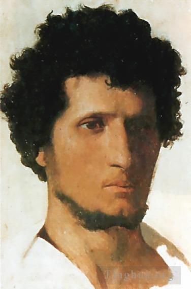 Jean-Leon Gerome Ölgemälde - Kopf eines Bauern der römischen Campagna