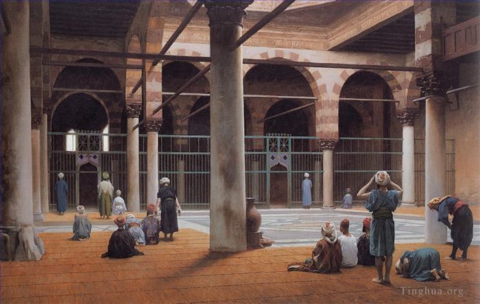 Jean-Leon Gerome Ölgemälde - Innenraum einer Moschee 1870