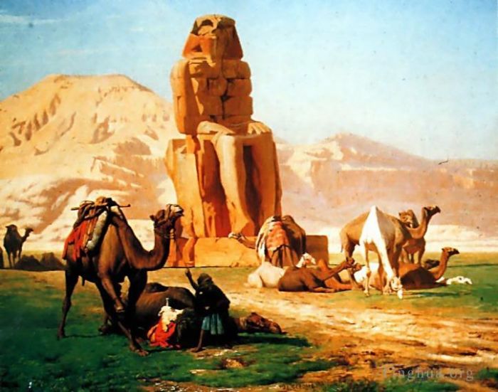 Jean-Leon Gerome Ölgemälde - Der Koloss von Memnon