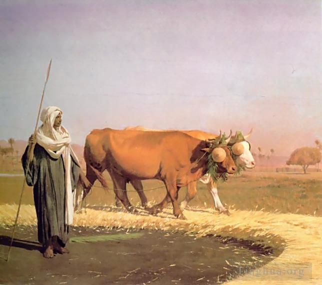Jean-Leon Gerome Ölgemälde - Das Getreide austreten in Ägypten