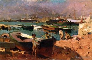 Joaquin Sorolla Werk - Der Hafen von Valencia