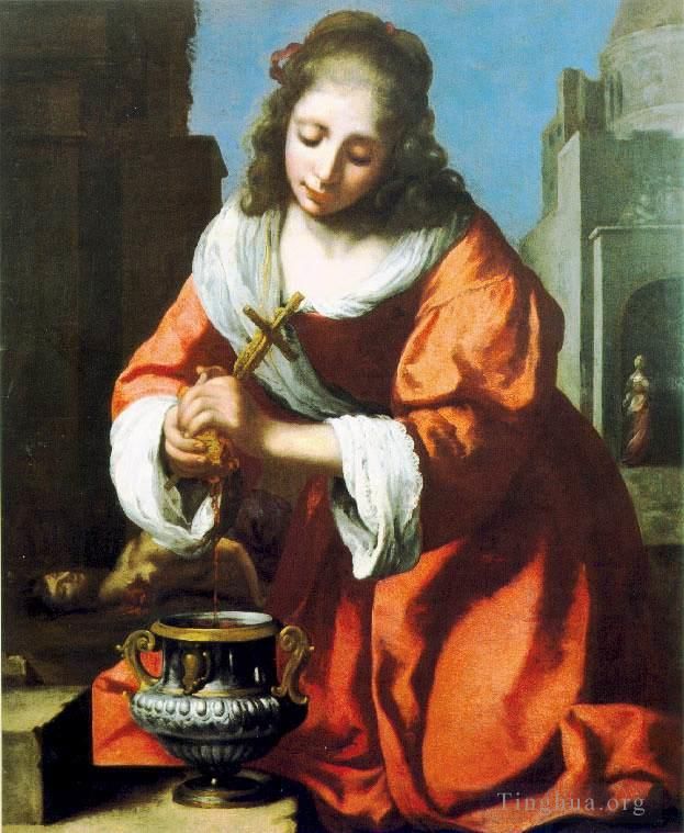 Johan Vermeer Ölgemälde - Heiliger Praxidis