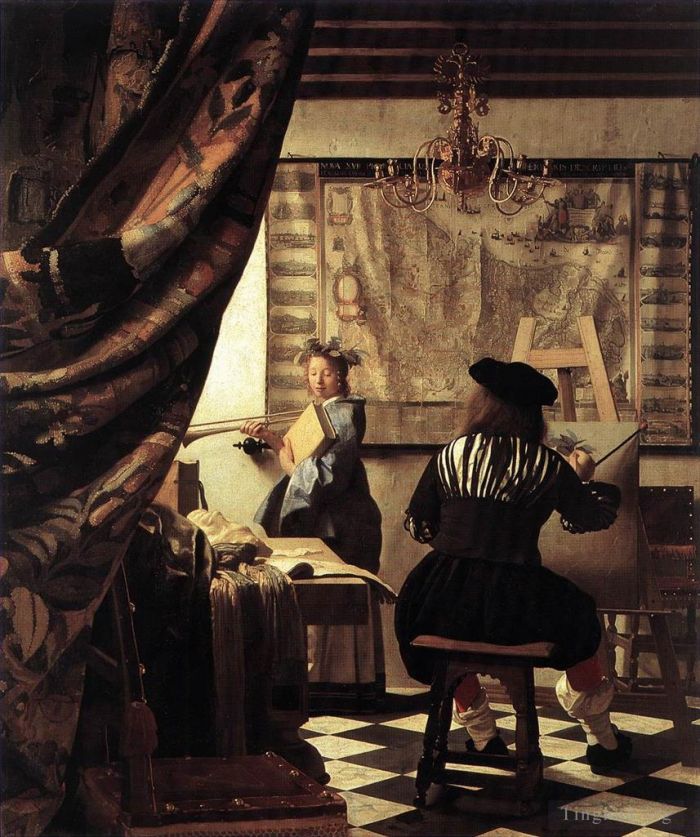 Johan Vermeer Ölgemälde - Die Malkunst