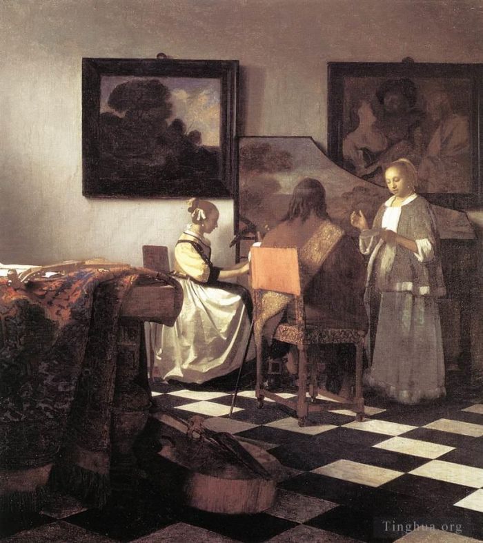Johan Vermeer Ölgemälde - Das Konzert