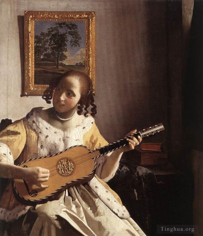 Johan Vermeer Ölgemälde - Der Gitarrist