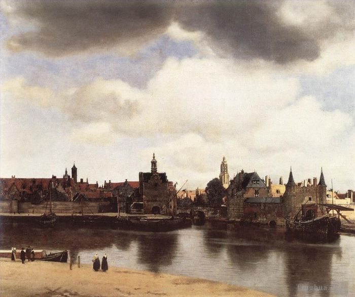 Johan Vermeer Ölgemälde - Ansicht von Delft
