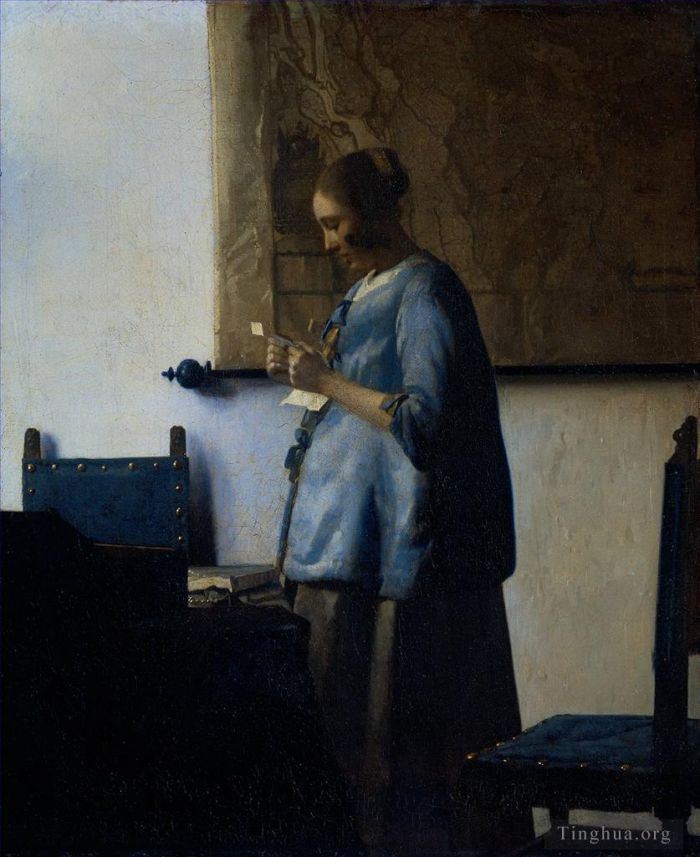 Johan Vermeer Ölgemälde - Frau liest einen Brief