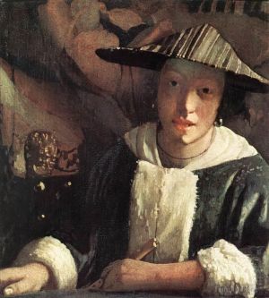 Johan Vermeer Werk - Junges Mädchen mit Flöte