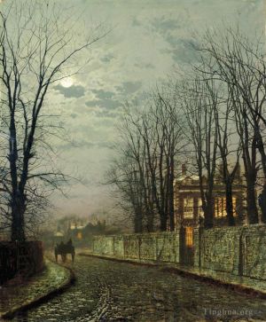 John Atkinson Grimshaw Werk - Ein winterlicher Mond