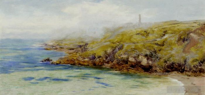 John Brett Ölgemälde - Fermain Bay Guernsey