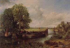 John Constable Werk - Ein Blick auf den Stour in der Nähe von Dedham