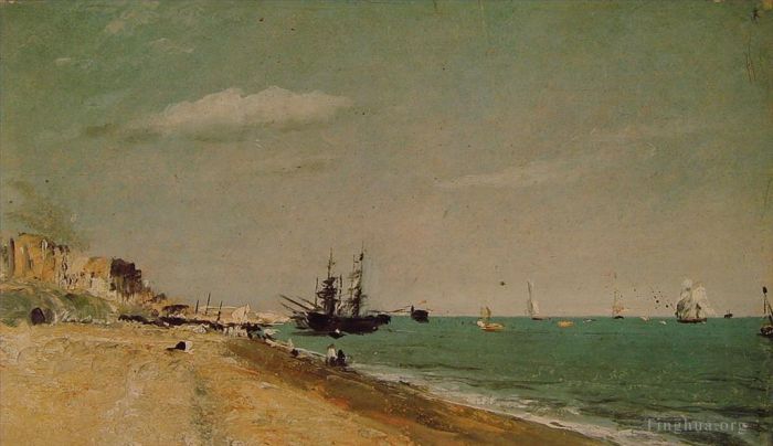 John Constable Ölgemälde - Brighton Beach mit Colliers