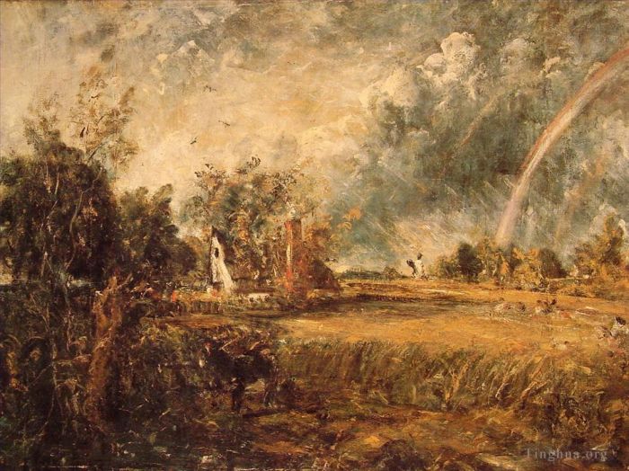 John Constable Ölgemälde - Cottage Rainbow Mill