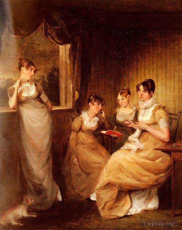 John Constable Ölgemälde - Damen aus der Familie von Herrn William Mason aus Colchester Romantische Frauen John Constable