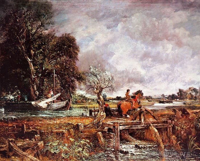 John Constable Ölgemälde - Das springende Pferd