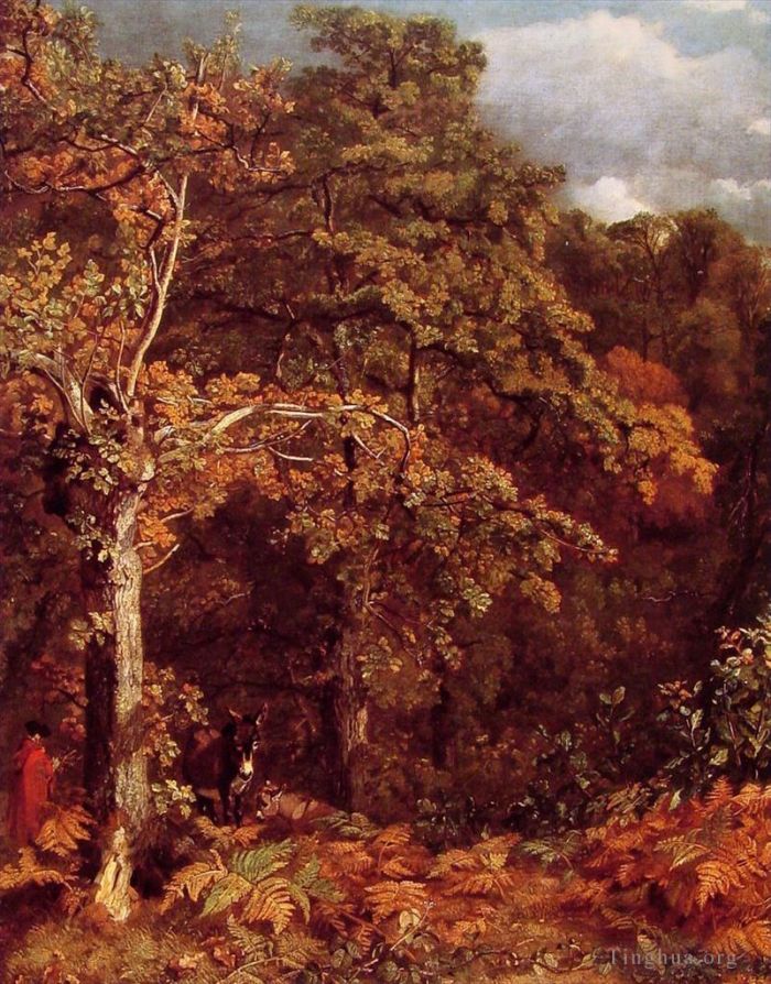 John Constable Ölgemälde - Bewaldete Landschaft