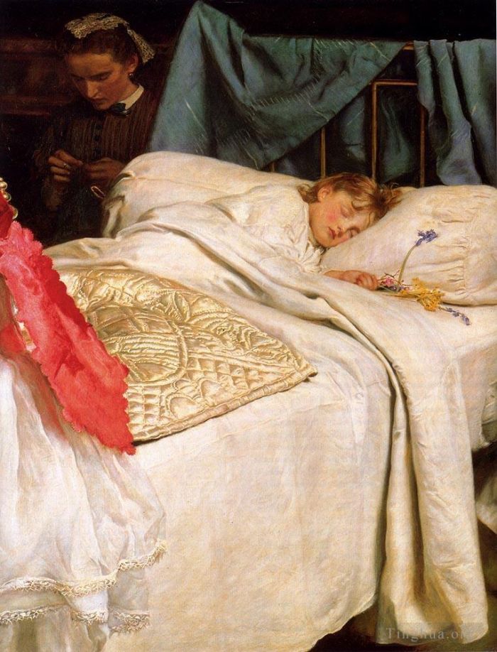 John Everett Millais Ölgemälde - Schlafen
