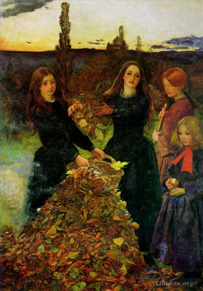 John Everett Millais Ölgemälde - Herbstblätter
