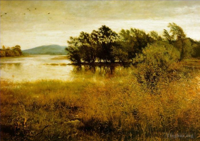John Everett Millais Ölgemälde - Chillige Oktoberlandschaft John Everett Millais