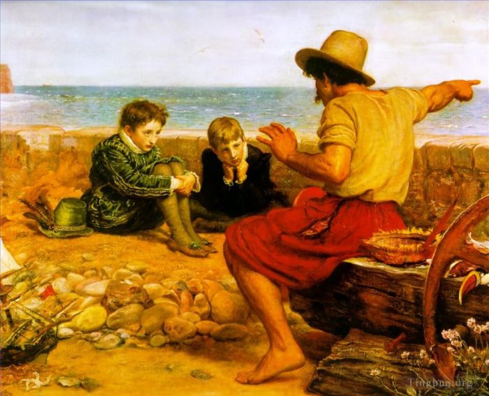John Everett Millais Ölgemälde - Die Kindheit von Walter Raleigh