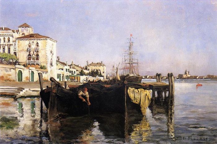 John Henry Twachtman Ölgemälde - Blick auf Venedig